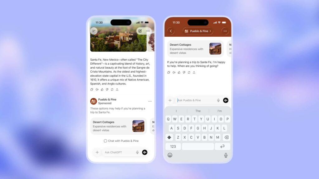 How a chatgpt ad looks like