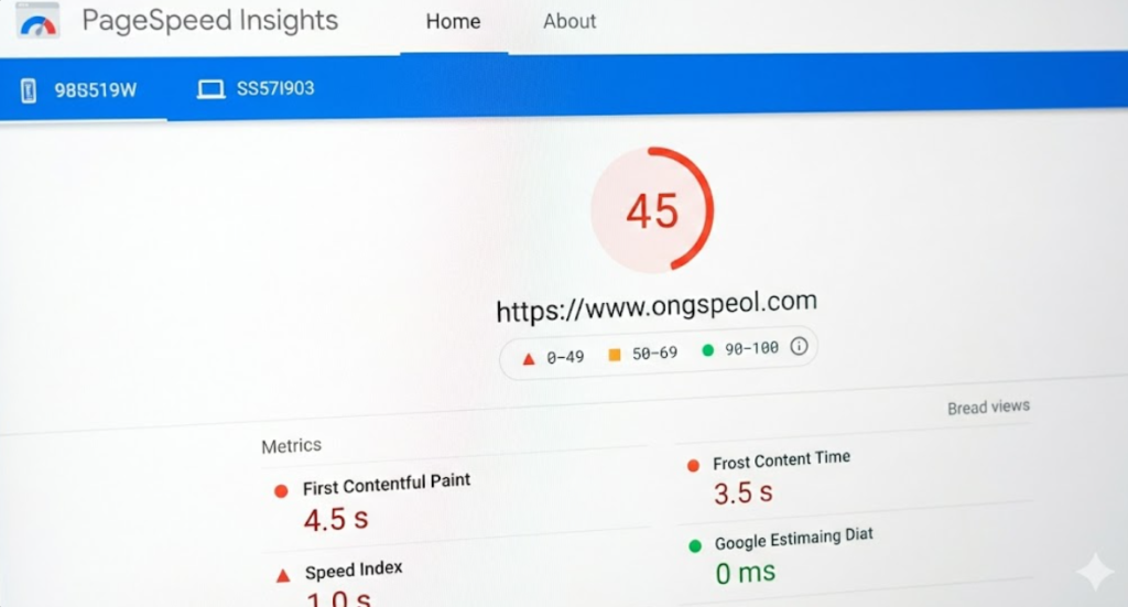 Low score google page speed