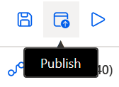 new publish button in Power Automate